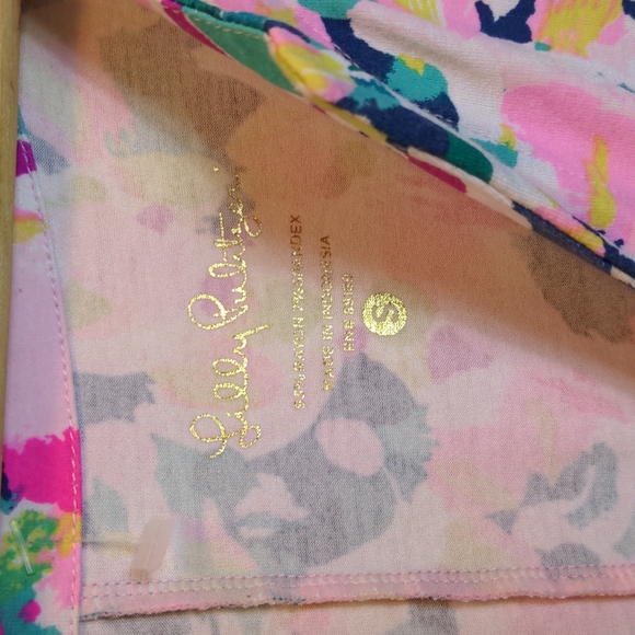 Lilly Pulitzer Size S Sophiletta Dress Pina Colada Club V Neck Dress Style 27686 - Picture 7 of 12